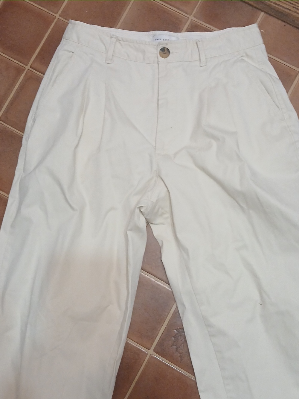 Free Assembly Crisp Cream High-Waist Trousers - Picture 2 of 5
